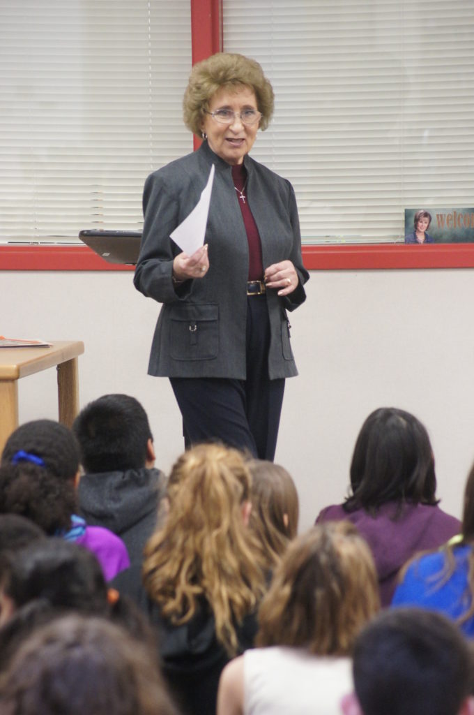 Norma Jean author visit. Sixth graders